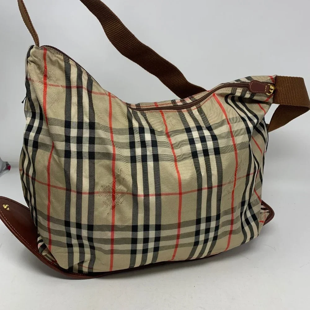 BURBERRY Multi Fabric Shoulder Bag authentic - Picture 2 of 8